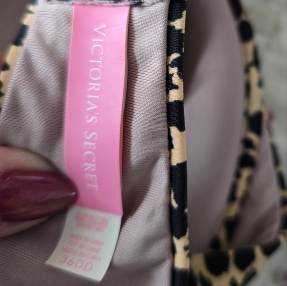 Victoria's Secret Leopard Print Bikini 36DD top Large Bottom - Picture 5 of 5